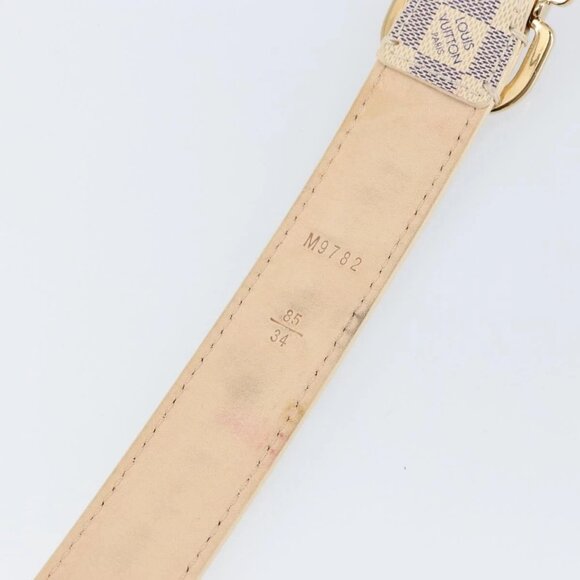 LOUIS VUITTON Damier Azur Ceinture Mini Belt 38.6"" M9782 LV Auth 147727 - Picture 8 of 12